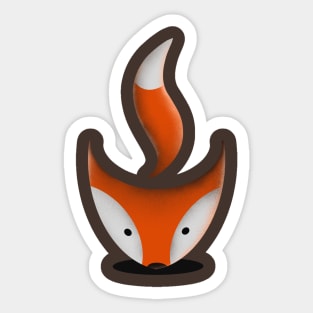 coffee fox Sticker